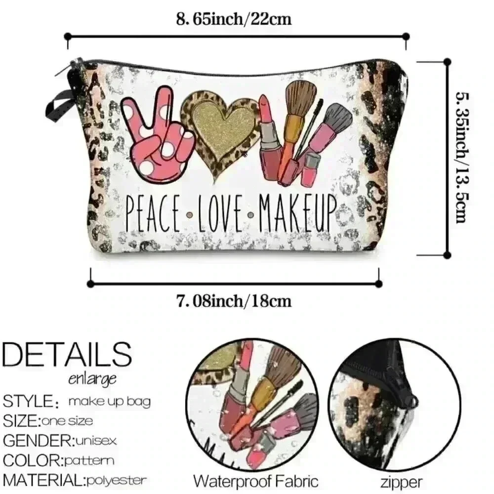 Leopard Letter Makeup Bag